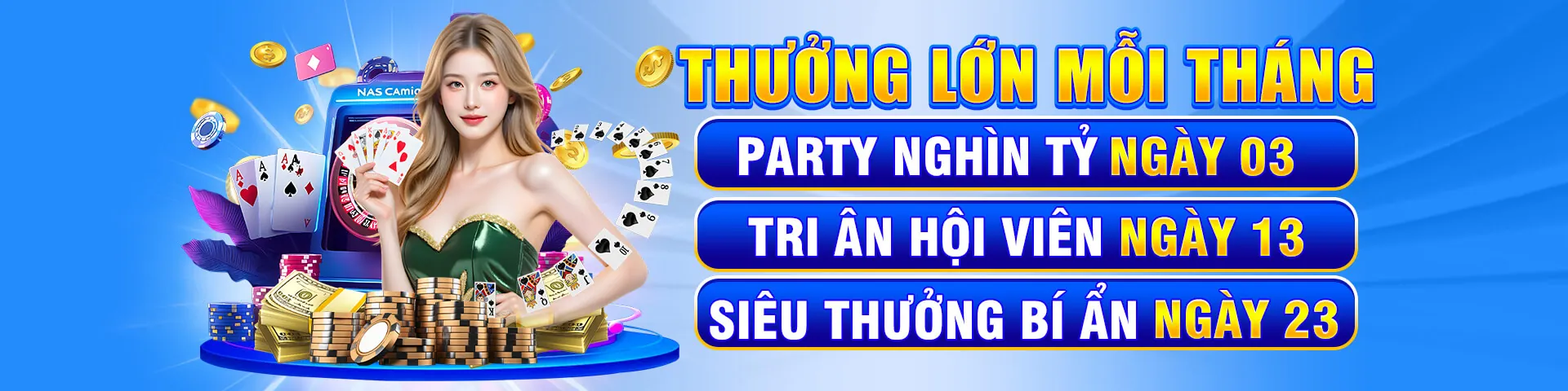 Hình ảnh chính khu vực hero của trang slot game Vibbet